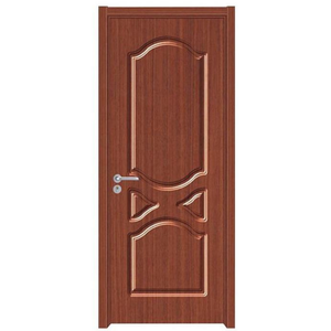 Porte de luxe moderne en placage de bois massif, résistante à l'eau, avec panneau sculpté, accessoires de cadre pour chambre principale, salle de bain et hôtel - Product Image 1