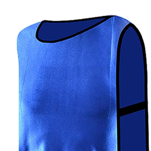 Blue Unisex Sleeveless Sports Vest Round Neck Breathable Polyester <b>Jersey</b> Adult Regular Fit All Seasons Solid Color - Product Image 5