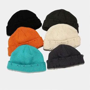 Winter Double Layer Thick Plain Customize <b>Beanie</b> Solid Custom Logo Warm Breathable <b>Waterproof</b> Hats Unisex 100% Acrylic - Product Image 5