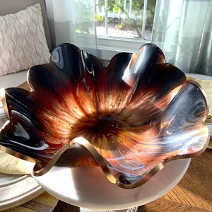 Tazón de Resina de Lujo Hecho a Mano, Tazón Decorativo de la Más Alta Calidad, Diseño Personalizable, Modelo para Centro de Mesa, Decoración, Venta al por Mayor - Product Image 1