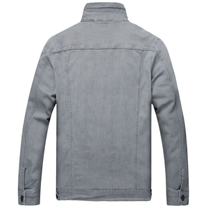<b>Men's</b> Durable Cotton Blend Denim <b>Jacket</b> <b>Long</b> Sleeve Button Up Casual Street Fashion <b>Jacket</b> for Outdoor Activities - Product Image 3