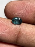 Kyanite de couleur turquoise naturelle, pierre précieuse ovale facettée d'Afrique pour la fabrication de bijoux