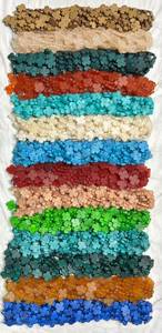 Perles en résine trèfle à quatre feuilles porte-bonheur 25 mm |   Perles de trèfle arc-en-ciel, lot de 27 couleurs - Product Image 6