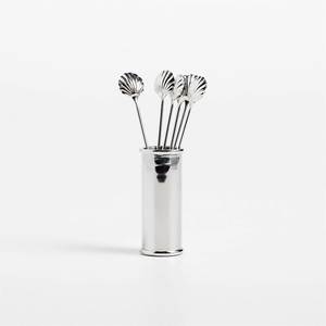 Palillos de Cóctel Dorados Duraderos con Soporte, Herramientas de Barra Metálicas Reutilizables, Accesorios para Bebidas y Cócteles, Herramientas para Bartender - Product Image 3