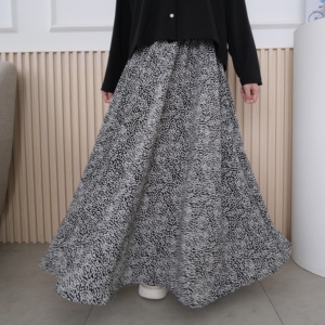 Women's Floral Motif A-Line <b>Chiffon</b> Skirt in Viscose/Polyester - Product Image 3