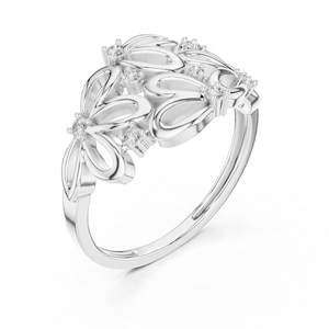 แหวนเพชรทรงกลมทองคำ 14K สำหรับผู้หญิง |   ชุดทำงาน |   เพชรที่เพิ่งเพาะเลี้ยง - Product Image 5