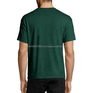 T-shirt personnalisé pour homme, 100% coton, respirant, écologique, à manches longues, couleur unie, motif imprimé sur mesure, vente en gros - Product Image 4