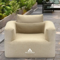 Chaise paresseuse pliante moderne et pratique avec pompe électrique intégrée Canapé gonflable en tissu pour l'extérieur pour chambre à coucher