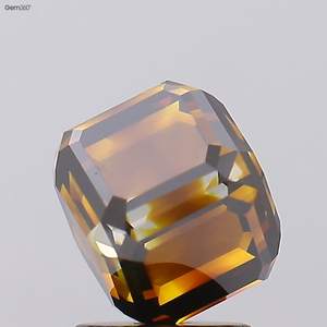 Diamante de Corte Cubo Modificado, Color Amarillo Anaranjado Fantasía, Certificado por IGI, 3.61 Ct - Product Image 1