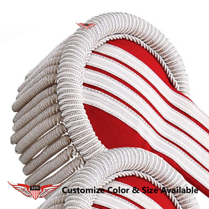 Epolete Táctico Francés Napoleón Rojo y Blanco de Alta Calidad, Hecho a Mano - Product Image 3