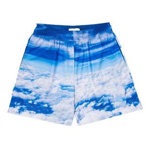 Shorts de sport pour garçons avec logo personnalisé, 100% polyester, motif floral, taille élastique, style décontracté, grande taille, shorts en mesh pour hommes avec poche - Product Image 5