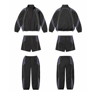 Men Hooded Windbreaker Tracksuit Set Waterproof <b>Running</b> <b>Jacket</b> Cargo Pants Solid Breathable <b>Lightweight</b> Custom Logo Streetwear 2 - Product Image 1