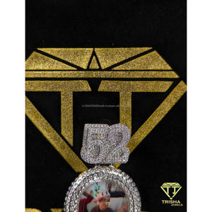 High Quality Ankh Cross Picture Pendant Moissanite 925 Sterling Silver Gold Plated Custom <b>Memorial</b> <b>Gift</b> Jewelry Trisha Jewels - Product Image 4