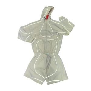 Ensemble de shorts de course coupe-vent à capuche de couleur unie pour hommes, vente en gros, deux pièces, haute qualité, nouvelle mode - Product Image 4