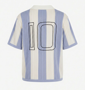 เสื้อฟุตบอลถักสไตล์วินเทจย้อนยุคแบบมีปก คลาสสิกยุค 90 สำหรับผู้ชาย - Product Image 6