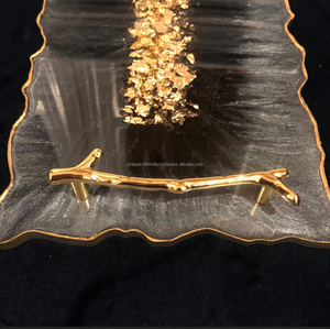 Juego de bandeja y posavasos de resina de alta calidad-Bandeja con asas-de Unique Craft India - Product Image 2