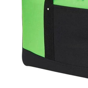 Custom Logo Lime Green Gym Duffel <b>Bag</b> Black Trim Soft Handle Unisex Casual Sport Travel 20-<b>30L</b> Capacity Durable Polyester Zipper - Product Image 5