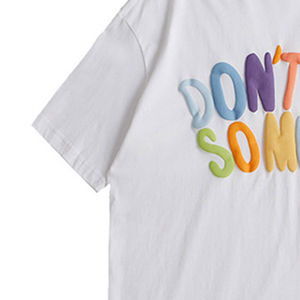 Camisetas de Algodón 100% con Estampado Puff para Hombre, Diseño Personalizado, Manga Corta, Tallas Grandes, Fabricadas en Pakistán, al Mejor Precio - Product Image 5