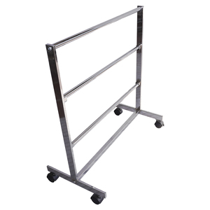 Porte-vêtements pliable en métal robuste, design moderne et luxueux, pour présentation en magasin, OEM ODM Vietnam, autoportant - Product Image 3