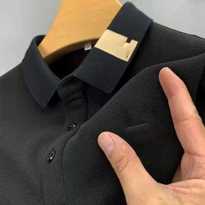 Nuevas Camisas de Manga Corta para Hombre, Elegantes y Transpirables, de Algodón Tejido de 180g, con Patrón Liso, Cuello con Botones, Modernas, para Reuniones Formales de Negocios - Product Image 1
