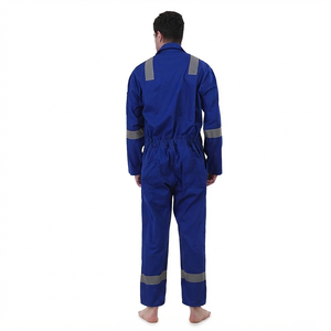 Overol de Trabajo Azul para Hombre con Tiras Reflectantes, Material de Algodón, Uniforme de Seguridad - Product Image 4