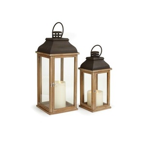 Portavelas de Vidrio y Madera, Estilo Rústico Vintage con Asa de Cuerda, Decoración para Mesa de Boda - Product Image 5