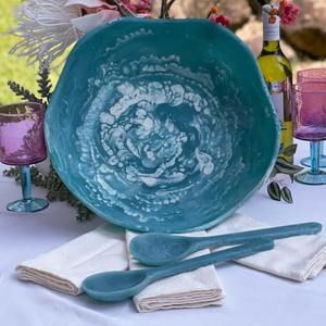 Bol à salade en résine de qualité supérieure, aux couleurs optimales et personnalisable, adapté aux aliments et idéal pour servir. - Product Image 2