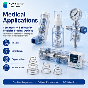 Ressorts de compression coniques médicaux personnalisés avec approvisionnement OEM stable et traçable pour systèmes de pompes à perfusion et à seringues - Product Image 4