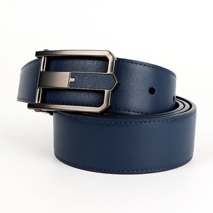 Ceinture en cuir véritable pour homme, ceinture décontractée personnalisée avec boucle plate en alliage pour tous les jours et pour les occasions professionnelles - Product Image 5