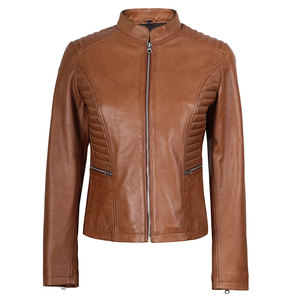 Luxury Cropped Leather Motorcycle <b>Jackets</b> for Women Comfortable & Stylish Plus Size Coats <b>Zipper</b> <b>Jackets</b> For Ladies - Product Image 1