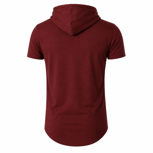 <b>Short</b> <b>Sleeve</b> <b>Hoodies</b> OEM ODM Custom Apparel Manufacturer Lightweight Cotton Hooded Sweatshirt Bulk Supply Private Label - Product Image 5