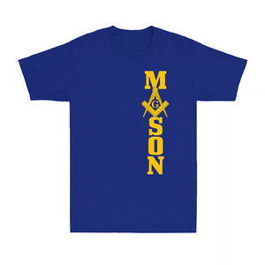 Camiseta Masónica Vintage para Hombre con Símbolo de Compás y Escuadra de Masones, Camiseta de Manga Corta de Alta Calidad Hecha a Medida - Product Image 1