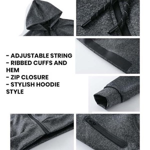 Ensemble de survêtement pour homme à capuche gris foncé, style automne, manches longues, couleur unie, décontracté, avec pantalon à cordon de serrage et poches latérales - Product Image 4