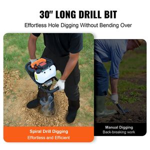 Trivella Industriale a Benzina 52CC 1450W con Asta di Prolunga da 8FT e Punte Action Design - Product Image 4