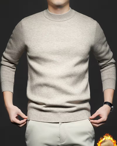 Men's Crew Neck Polyester Terry Fabric Breathable Pullover Solid Color Casual Oversized Fit Winter Wear - Product Image 4