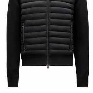 Chaqueta Acolchada Negra para Hombre con Cuello Alto, Cierre de Cremallera, Resistente al Viento, Informal, para Invierno, Corte Ajustado, Relleno de Poliéster - Product Image 2