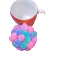 Fabricant de pompons à pompons pour vêtement 5 "rouge par Indian Diamond Export