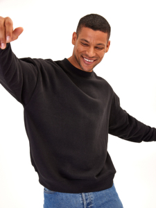 Sweat-shirt décontracté urbain pour homme, coupe oversize, 100 % coton molletonné, ample et respirant, idéal pour l'hiver, personnalisable OEM - Product Image 4