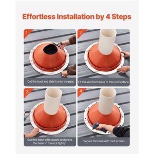 Coperture Flessibili in Silicone per Tubi e Bocchette di Ventilazione per Tubi con Diametro Esterno da 10 a 19 Pollici, Resistenti alle Alte Temperature (-101 Fahrenheit), Modello 437 - Product Image 5