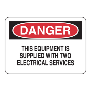 Panneau de signalisation Brady Danger Electrical Services 7x10 pouces, imprimé UV sur plaque PC pour zones de sécurité industrielle - Product Image 1