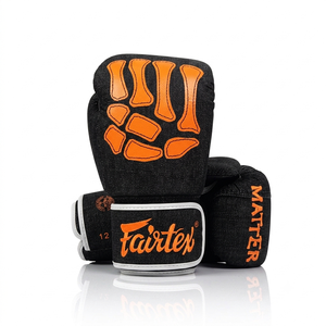 ถุงมือ Fairtex สีแดงลายกระดูกสีขาว หนังวัวแท้ สำหรับชกมวย ฝึกซ้อม ผู้ใหญ่ ขายดี - Product Image 6