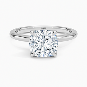 Bague BOJ 065 en argent 925, coupe coussin, solitaire Elodie, diamant 2 carats, couleur D, VVS1, moissanite certifiée GRA, prix bas, en solde - Product Image 1