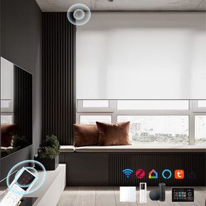 Stores à enroulement motorisés intelligents WiFi Tuya Matter Zigbee <span class=keywords><strong>pour</strong></span> bureau et hôtel, occultants à 100 % - Product Image 3