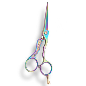 Professional Salon Hair Cutting <b>Barber</b> Scissors Sharp <b>Blade</b> Tip Right-Handed Medium Handle Multi Color Stainless Steel - Product Image 3