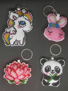 Handmade Beaded Embroidery Key Chains for Women, Decorative <b>Bag</b> <b>Charms</b> for Purses, Backpacks, Gifts and Everyday Use - Product Image 5