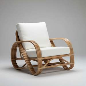 Chaises de salle à manger en rotin tressé, chaises de salle à manger en rotin naturel faites à la main, ensemble de meubles de salle à manger rustiques modernes pour la cuisine - Product Image 1