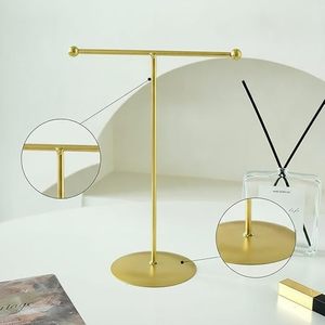 แท่นโชว์เครื่องประดับทองรูปตัว T แบบทันสมัยสำหรับสร้อยคอและโซ่ - Product Image 3