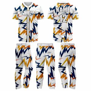 ชุดยูนิฟอร์มเบสบอลแบบปรับแต่งได้สำหรับทุกเพศ ระบายอากาศได้ดี เสื้อเจอร์ซีย์ติดกระดุมเต็มตัว ผลิตจากโรงงาน พร้อมบริการพิมพ์ลายแบบซับลิเมชั่น - Product Image 6