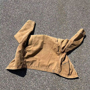 Veste de travail décontractée pour homme 2026, personnalisée, en denim vintage imprimé, avec fermeture boutonnée, col marron, résistante à la décoloration - Product Image 3