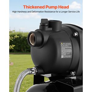 Pompa a getto automatica da 1.1 HP per irrigazione con serbatoio in plastica da 5 galloni, per pozzi poco profondi, 120V 1320 GPH - Product Image 5